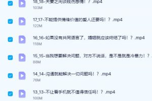 【沈奕斐新课】智慧关系(又名高质量夫妻关系)30节完整版